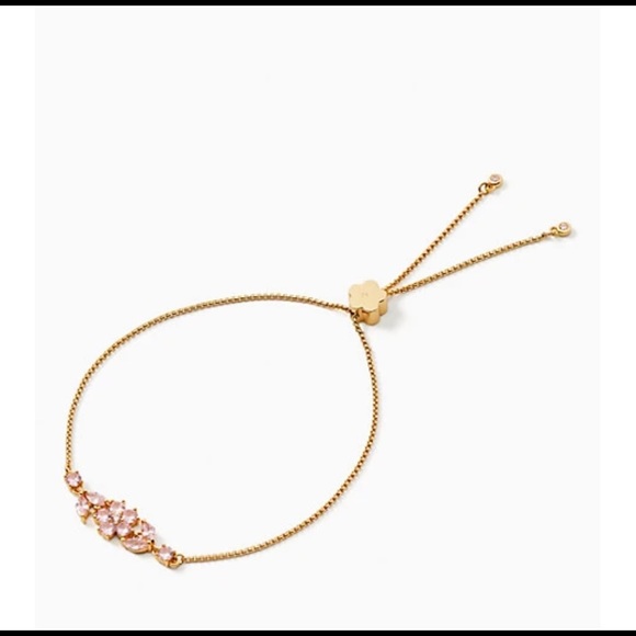 🆕 KATE SPADE | Pink Gardenia flower slider bracelet - Picture 4 of 13